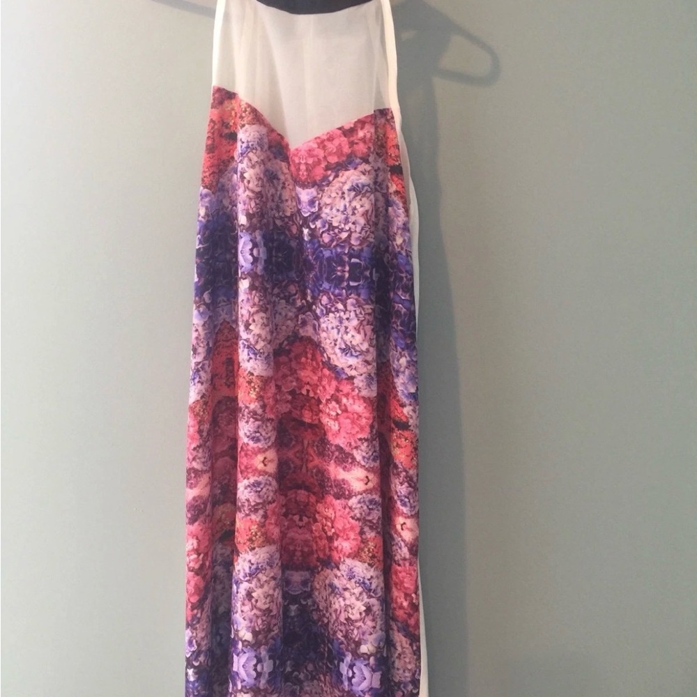 ModCloth Shilla Floral Halter Mini Dress